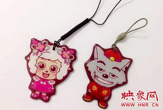 兒童節(jié)紀(jì)念卡以灰太狼和美羊羊為主題人物。