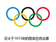 設(shè)計于1913年的奧林匹克會旗