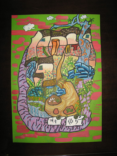 《和諧家園》李沅真（女）12歲、工人第一新村小學(xué)、輔導(dǎo)教師：楊曉媚