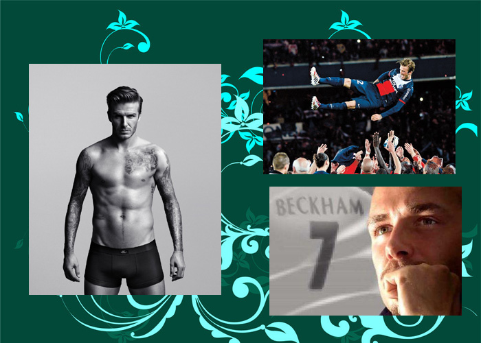 在小貝的最后一戰(zhàn)中，有女球迷含淚打出“再踢一年”的橫幅。也有人認為，貝克漢姆的“超級完美偶像”形象更像是好萊塢打造出來的，退役也像是一場秀。