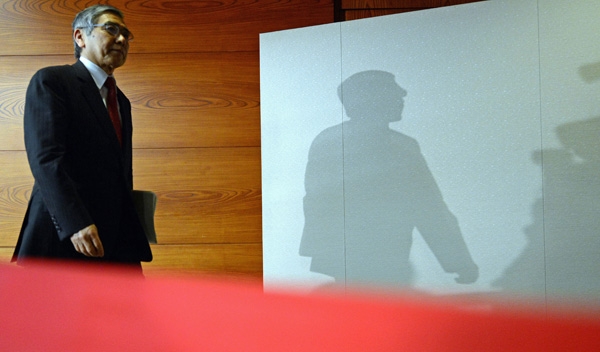 2013年4月4日，日本東京，日本央行行長黑田東彥。