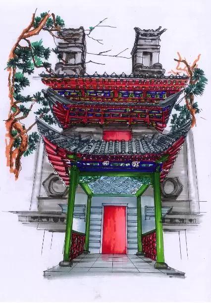 明艷的紅、生機的綠、深沉的藍、古樸的灰，足見博雅樓的獨特韻味。