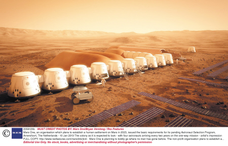 火星永久定居點外部效果圖。 IC供圖