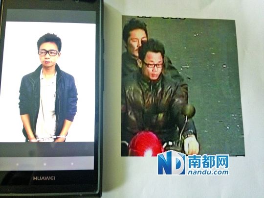 叉車(chē)司機(jī)肖東。飛車(chē)搶奪嫌疑人(戴眼鏡者)。