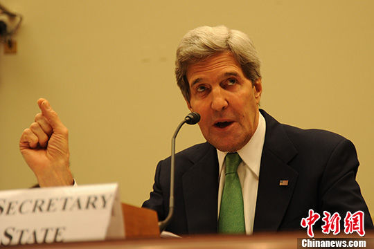 資料圖：美國國務卿克里。 中新社發(fā) 張蔚然 攝
