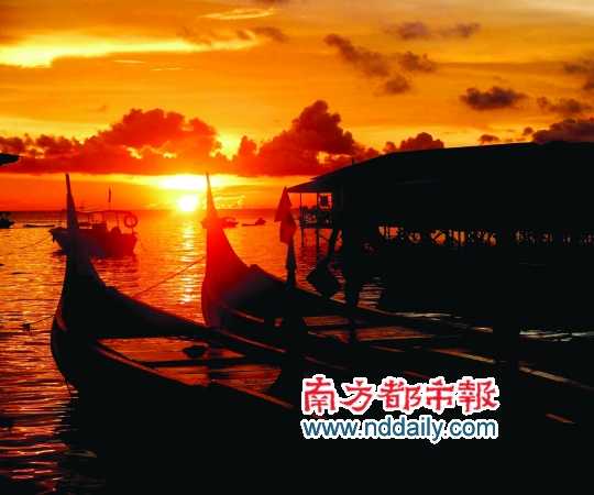 馬布村的日落。