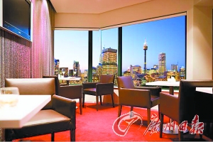 酒店客房一景。