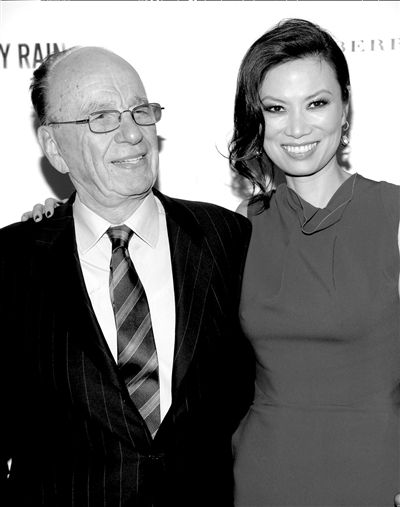 默多克與鄧文迪（2009年資料圖）。圖/東方IC