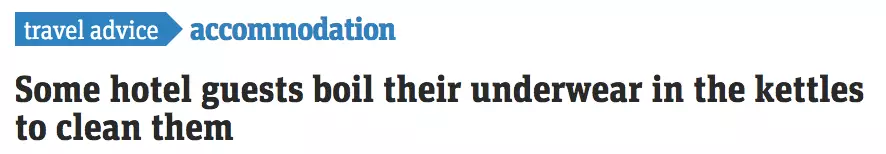 太惡心！女游客竟用酒店燒水壺煮自己的臟內(nèi)褲