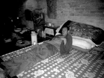 昨晚，張會英的丈夫接受采訪。記者 懷若谷/攝