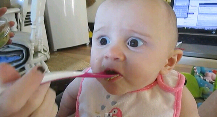 外國(guó)寶寶初嘗鱷梨表情萌翻網(wǎng)友