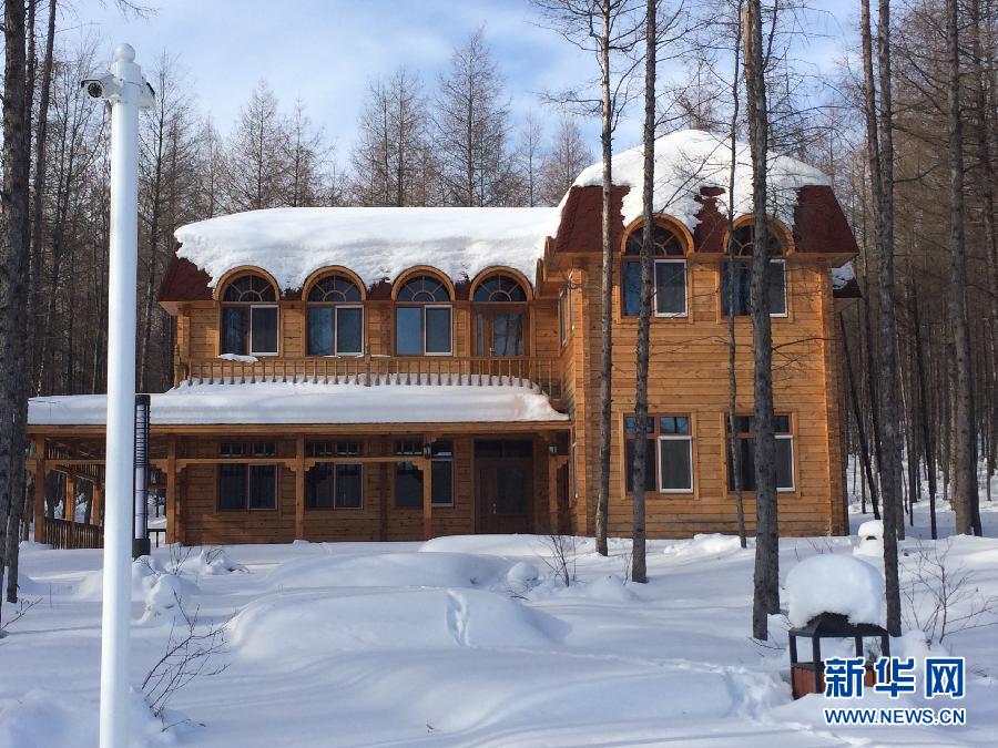 穗豐園里的高檔木制別墅（2013年12月8日攝）。新華社記者程子龍攝