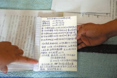 原偉東的姐姐記錄的案件時間表。