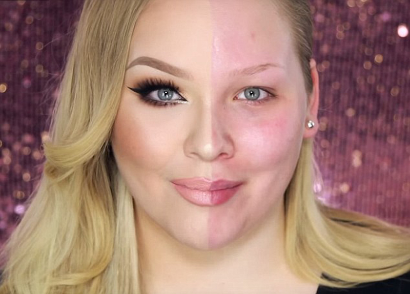 尼基左右臉的巨大差距讓網(wǎng)友驚呼看到了“化妝的神奇力量”。