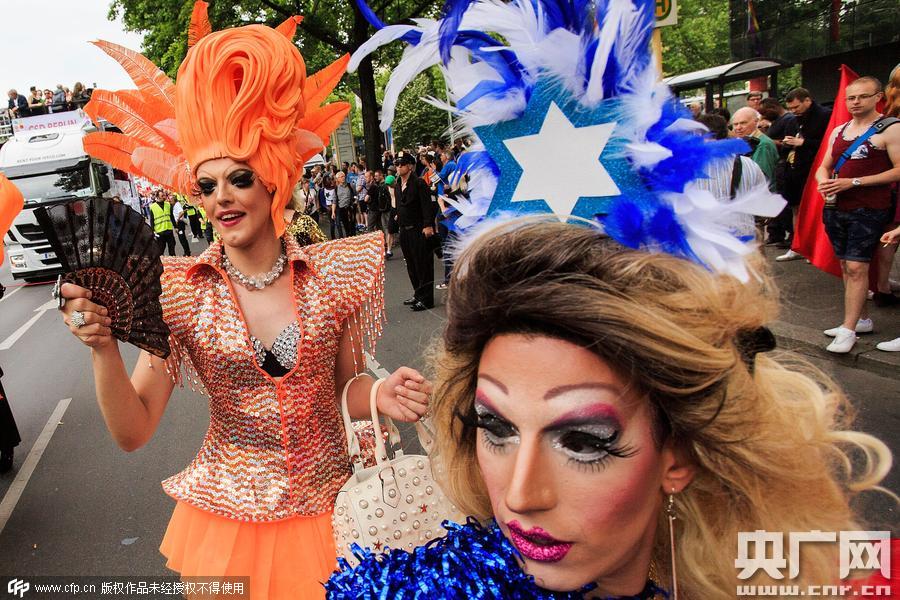 德國柏林，當(dāng)?shù)嘏e行同性戀驕傲大游行