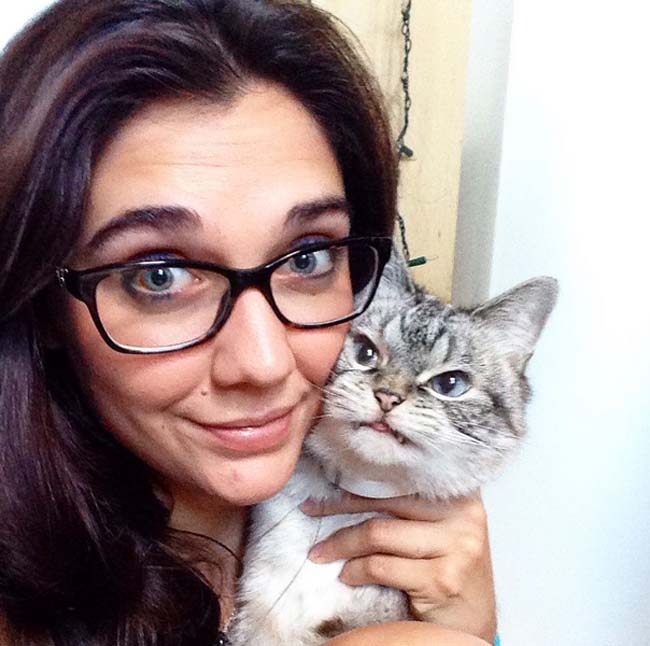 Loki和它的主人凱特的合照。