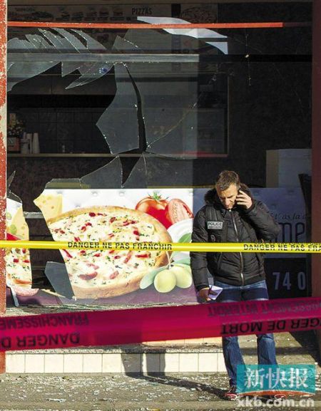 法國東部羅訥省一餐館8日發(fā)生爆炸。 新華社發(fā)