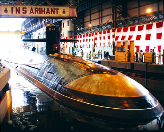 資料圖：印度殲敵者號核潛艇。