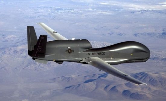 圖為美國(guó)RQ-4”全球鷹”無人機(jī)的資料圖