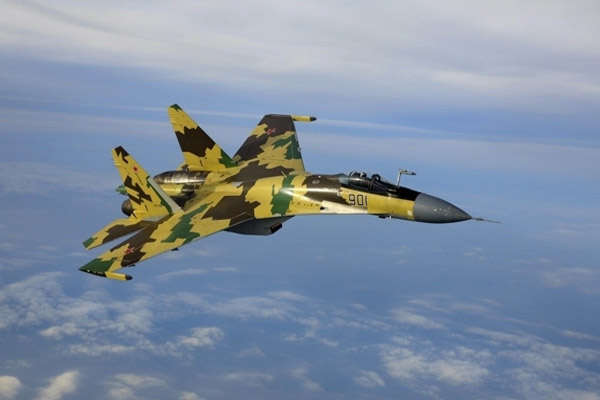 資料圖：俄羅斯蘇-35戰(zhàn)斗機(jī)。