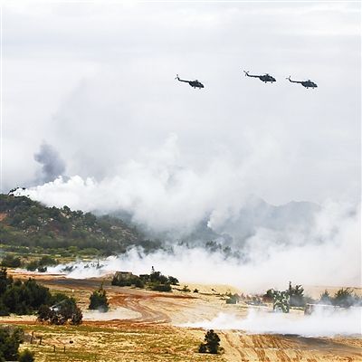 上圖：空地協(xié)同演練現(xiàn)場