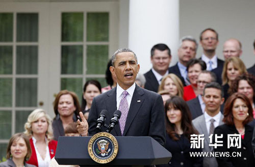 　4月23日，在美國(guó)首都華盛頓白宮玫瑰園舉行的2013美國(guó)年度教師獎(jiǎng)?lì)C獎(jiǎng)儀式上